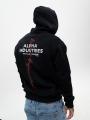 Bluza Z Kapturem Męska Czarna Alpha Industries Alpha Signature BP