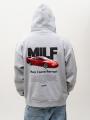 Bluza Z Kapturem Męska Szara Carsick MILF