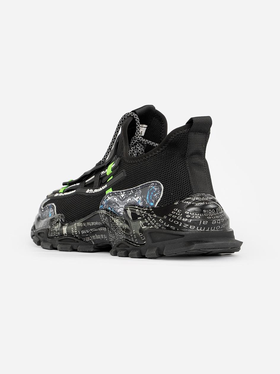 Buty Sportowe Czarne / Zielone Urban Selection Fashion