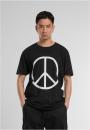 Koszulka Z Krótkim Rękawem Męska Czarna Mister Tee Peace