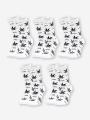 Zestaw 5 Par Skarpet Kush Leaves Białe / Czarne