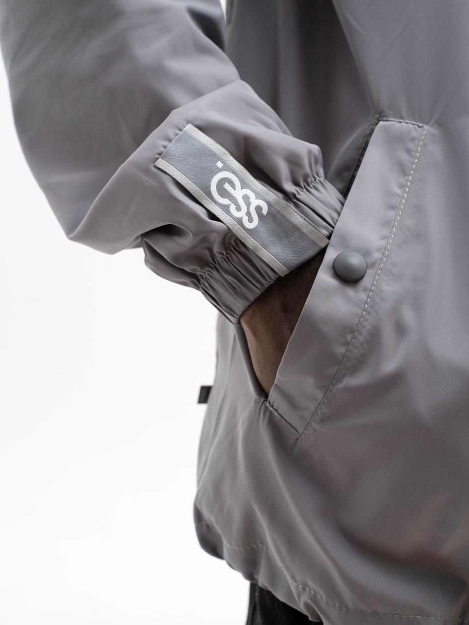 Kurtka Wiatrówka Męska Szara SSG Zip Hidden Print