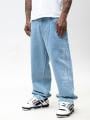 Spodnie Jeansowe Extra Baggy Męskie Jasne Niebieskie Mass Authentic