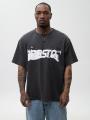 T-shirt Boxy Męski Czarny Prosto Splash