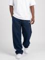 Spodnie Dresowe Baggy Męskie Ciemne Niebieskie Jigga Wear Logo Drawcord