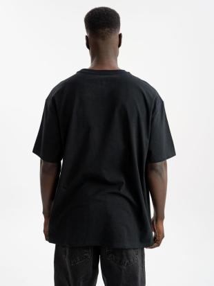 Luamoda Letter Tee サイズ2 黒 Koszulka Z Krótkim Rękawem Oversize Męska Czarna Jigga Wear 77